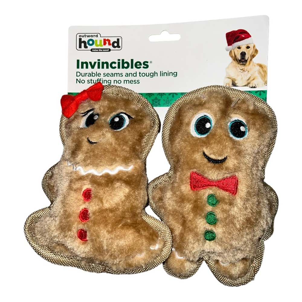 NEW Outward Hound Invincibles 2 Pack Dog Toys Durable Seams & Tough Lining